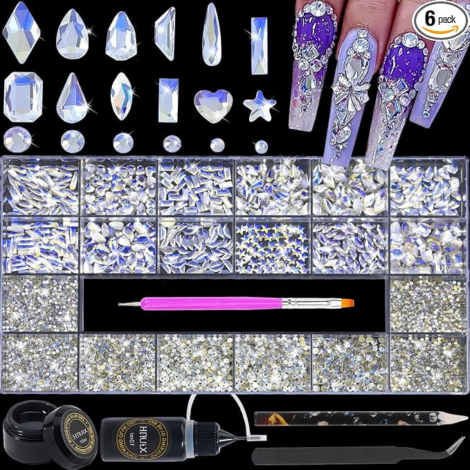Moonlight Blue Nail Rhinestones