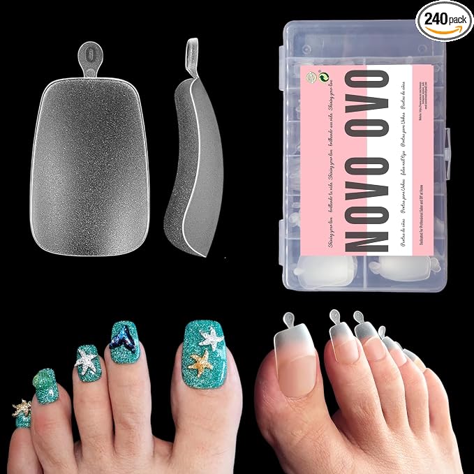 long toe nails clear 240pcs