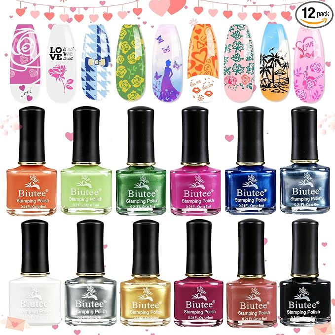 12 Pastel & Shimmer Metallic Colors