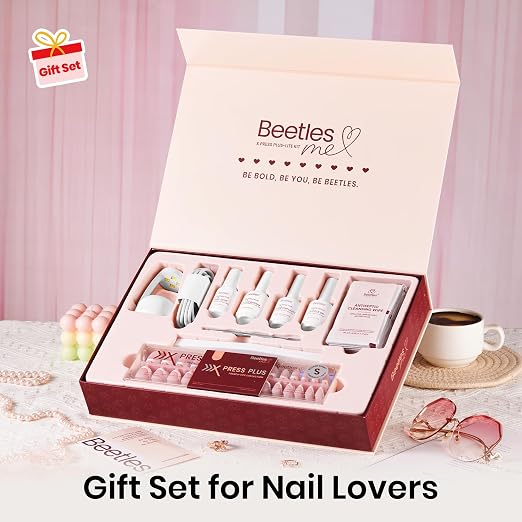 A - Press On Nail Kit | Short Square | Pink French