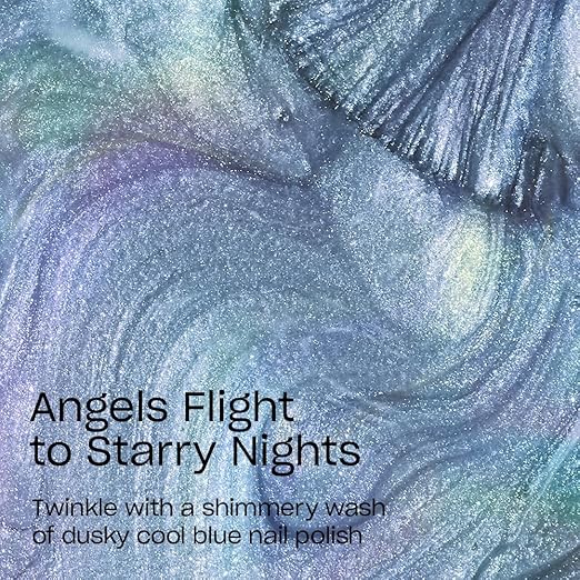 Angels Flight to Starry Nights | Opaque Light Blue Shimmer