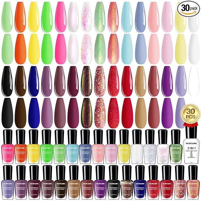 30pcs nail polish set 0.27fl.oz