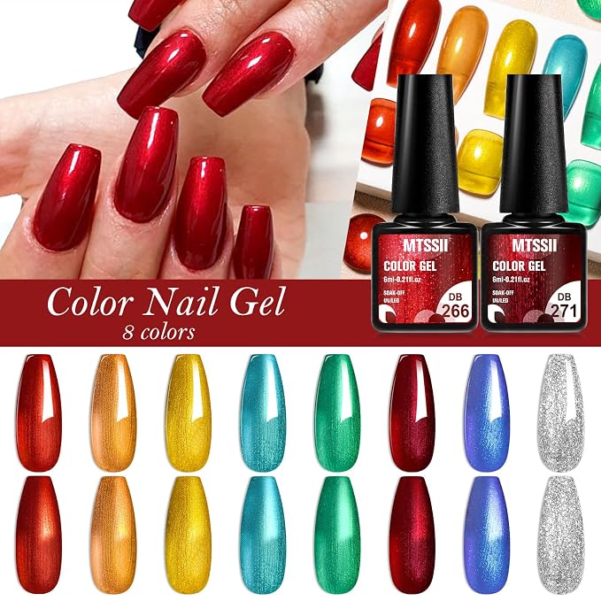 8 Pcs Metallic