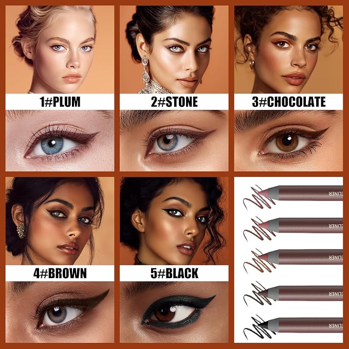 Plum, Stone, Chocolate, Brown, Black