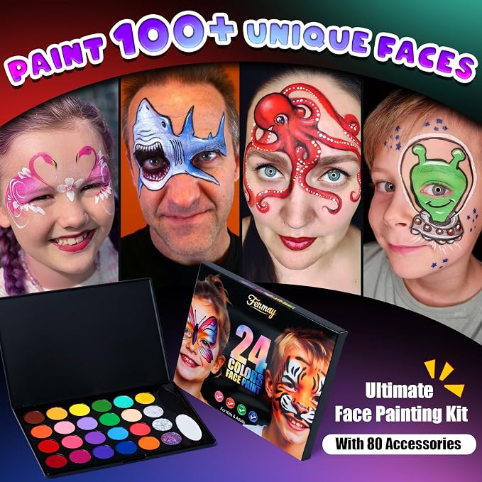 24 Colors+2 Glitter(80pc accessories)