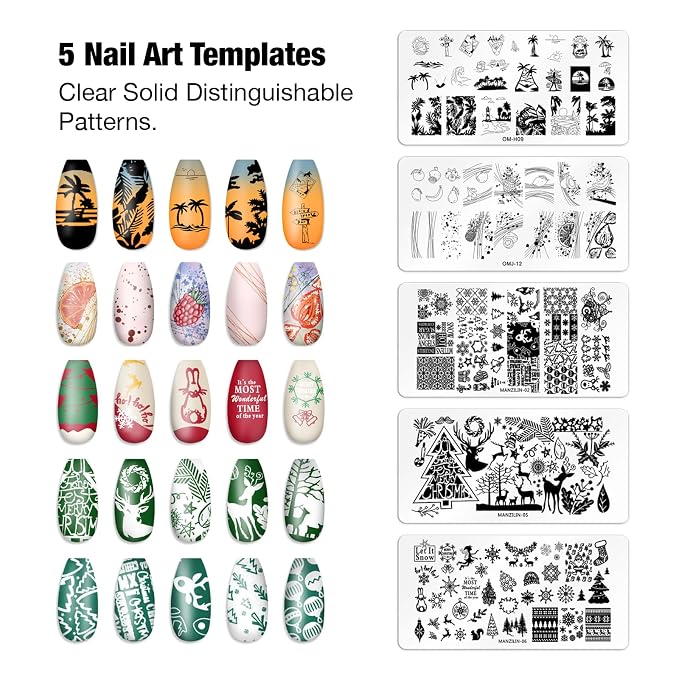 Nail Stamper with 5 Art Plates M