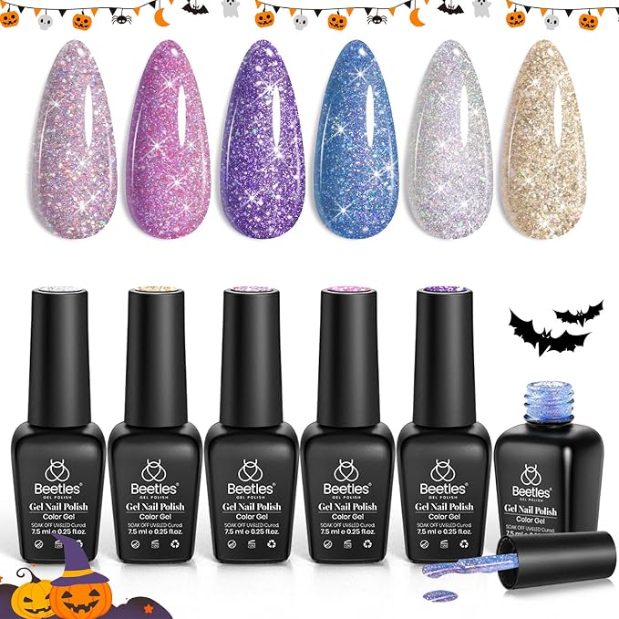 0-0-6 Colors Holographic Gel Polish Kit