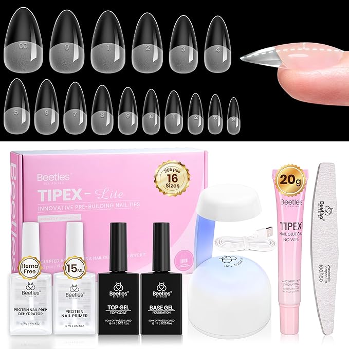 3 - Tipex Lite Nails Kit | Medium Almond | 256