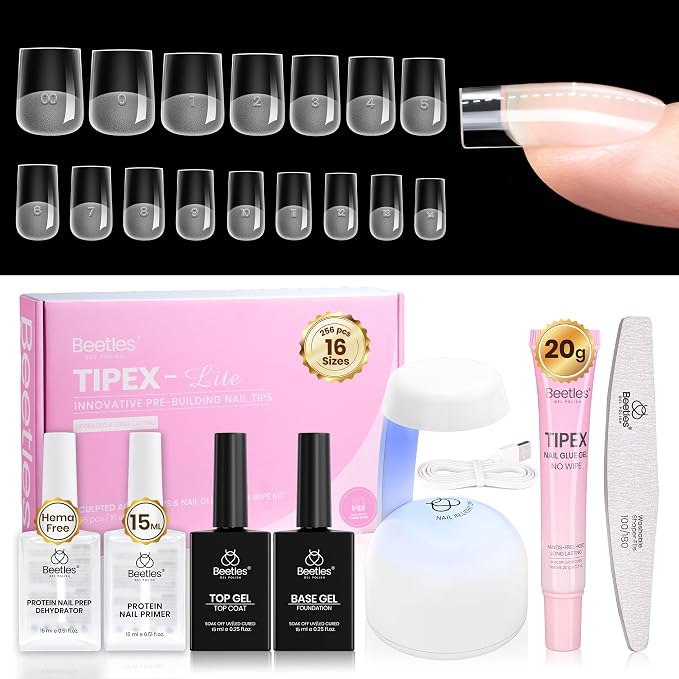 3 - Tipex Lite Nails Kit | Short Square | 256