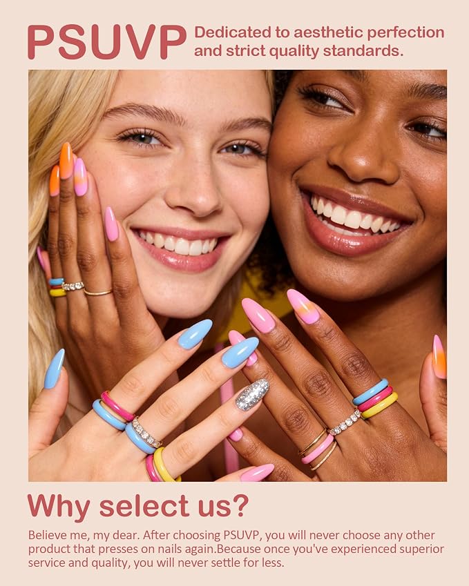 French Tip Golden Line 3D Floral Almond Nails