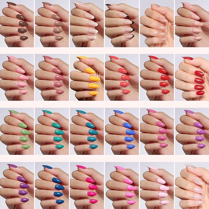 B - Nail Kit | Short Almond | Rainbow Gleam 720PCS