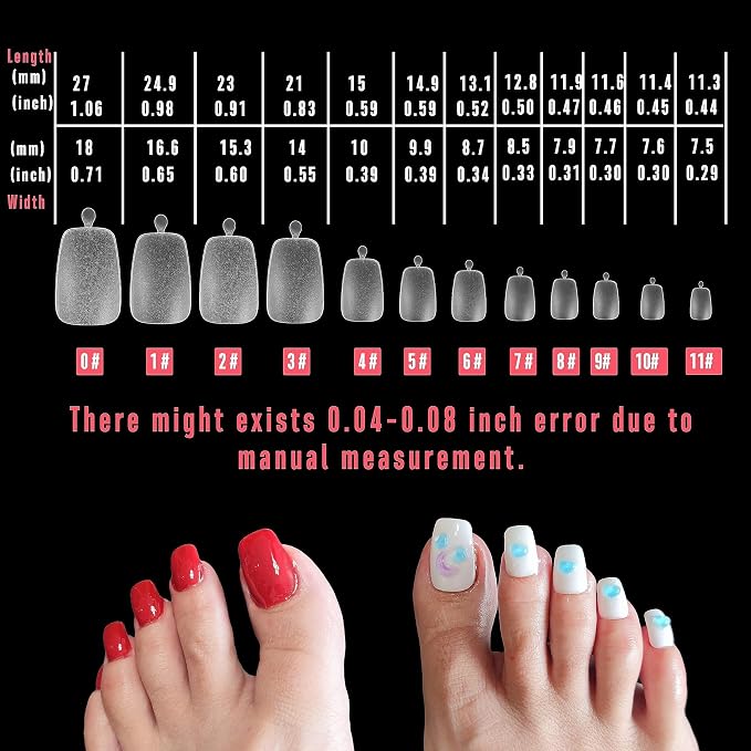 long toe nails clear 240pcs