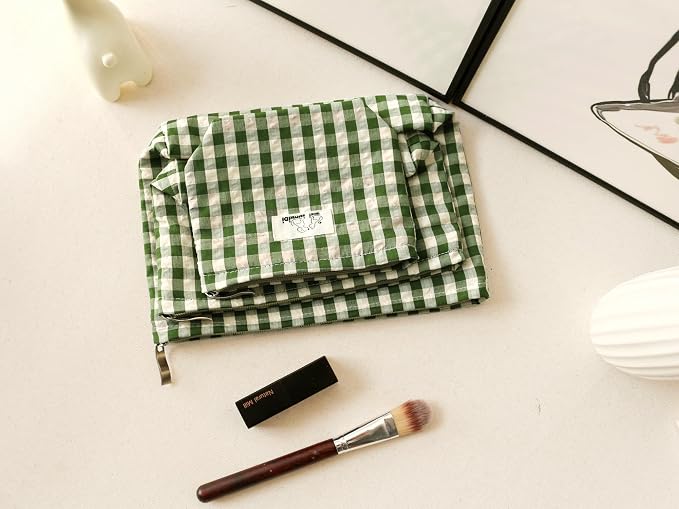 001 SX427 Green Gingham Canvas