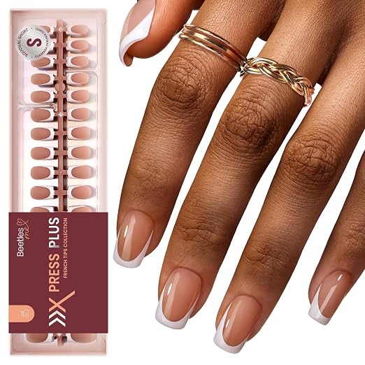 4 - Press On Nails Only | Short Squoval | Brown French
