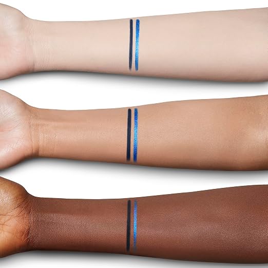 Super Blue - radiant blue shimmer, matte deep navy