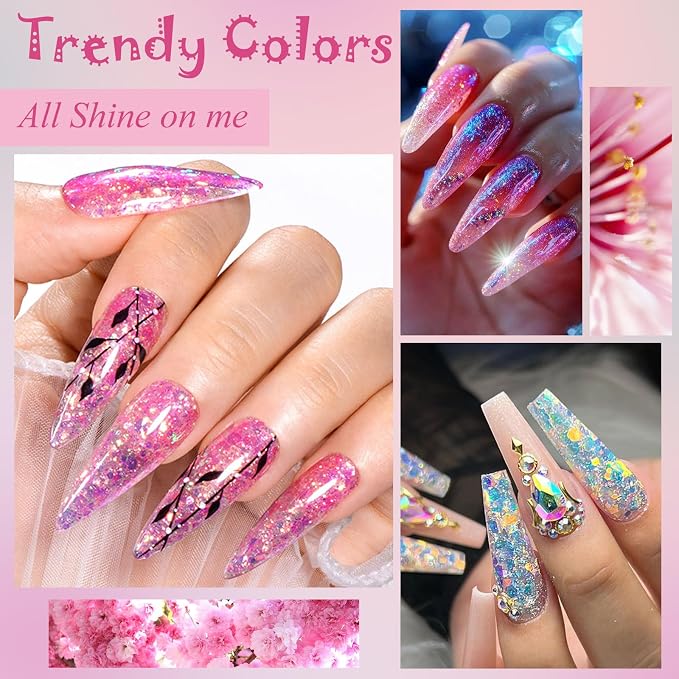 8 Pcs Jelly Glitter Sequins