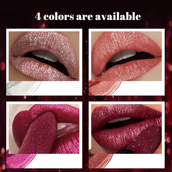 4 Pcs Shimmer Lipstick