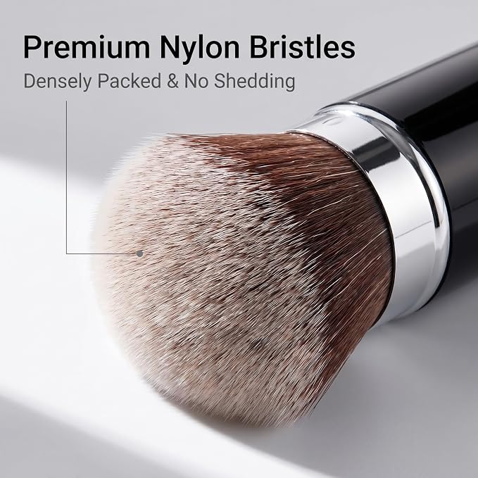 Black with Dark Brown Bristles