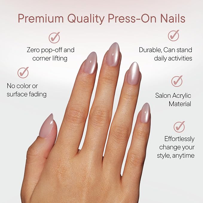 She Wears Crystals on Her Nails