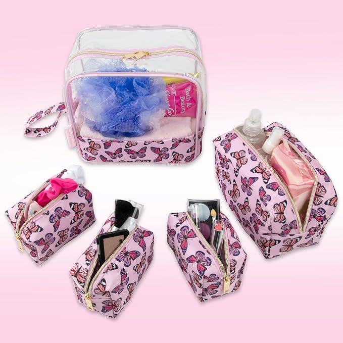 Fluttering Pink Butterflies
