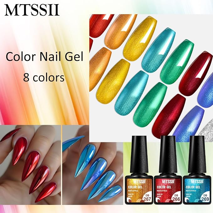 8 Pcs Metallic