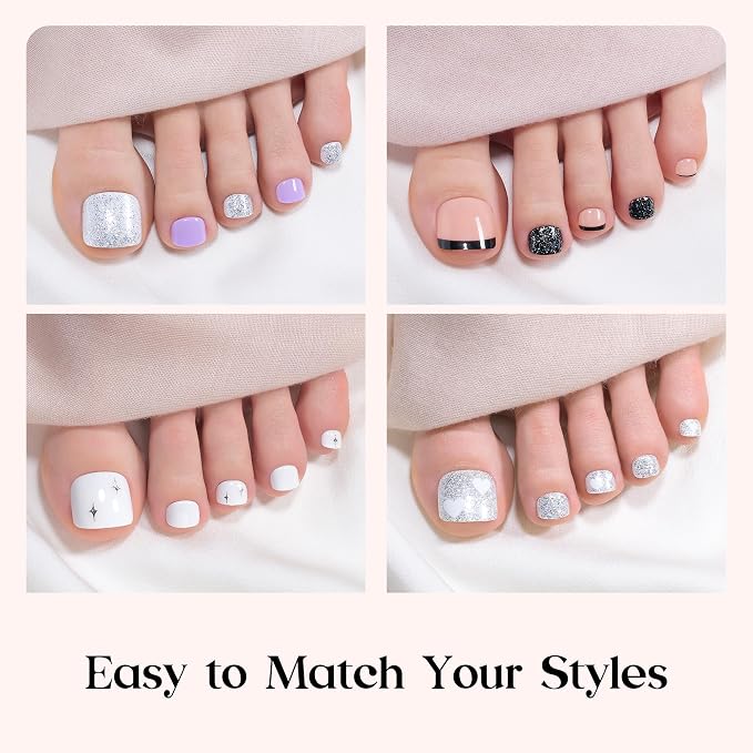 G - ToeNails Kit | Short Squoval | Toenails 288PCS