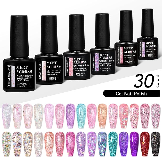 30PCS- Glitter Gel