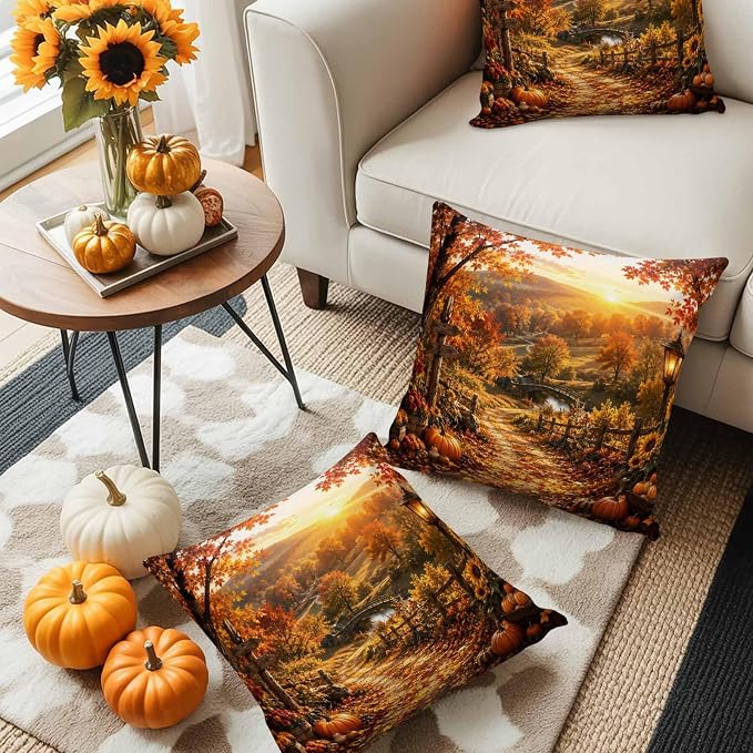 Sunset Ochre, Deep Bronze, Burnt Sienna, Maple Red