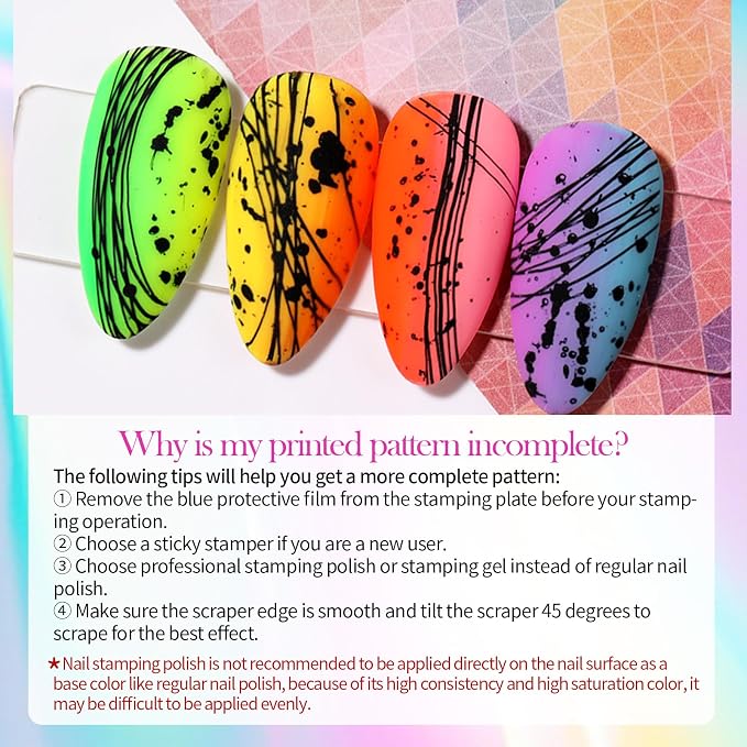 stamping polish neon colors