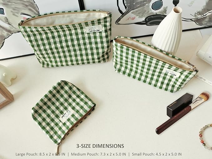 001 SX427 Green Gingham Canvas