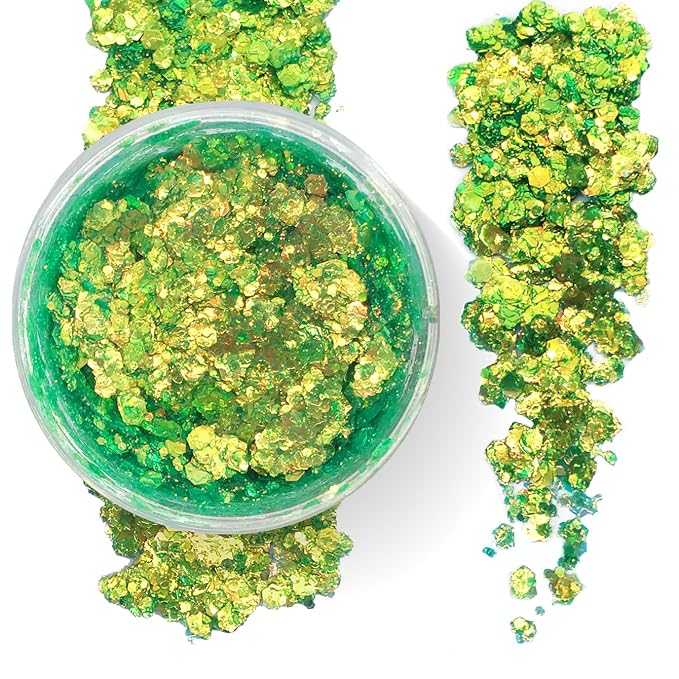 Neon Green Glitter Gel