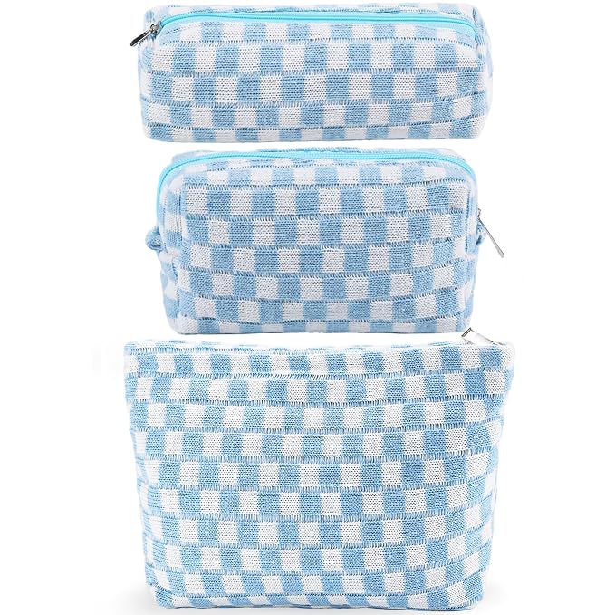 B-Checkered 3Pcs Mix Blue
