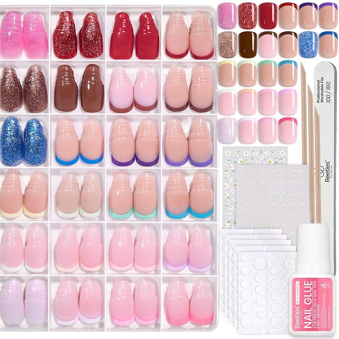 F - Nail Kit | Short Square | Candy Mix 720PCS