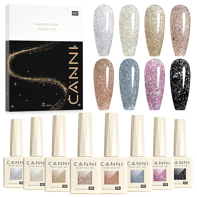 Champagne Silver Rose Gold Glitter Set-Hk