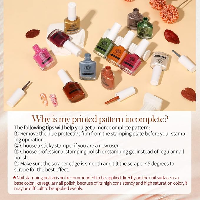 stamping polish fall winter colors
