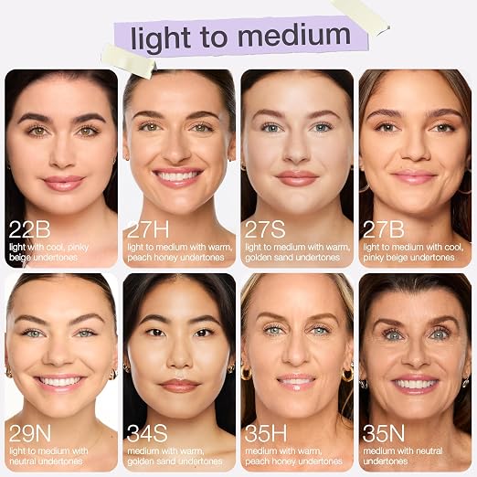 34S medium sand (medium skin with warm, golden undertones )
