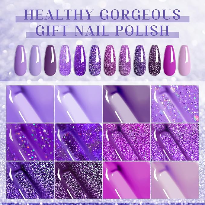 12 Pcs Purple Reflective