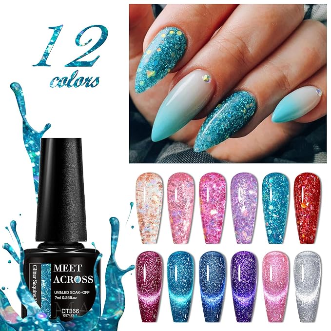 12 Colors Glitter Sequins Series