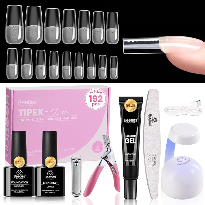 2 - Tipex Lite Nails Kit | Long Square | 192