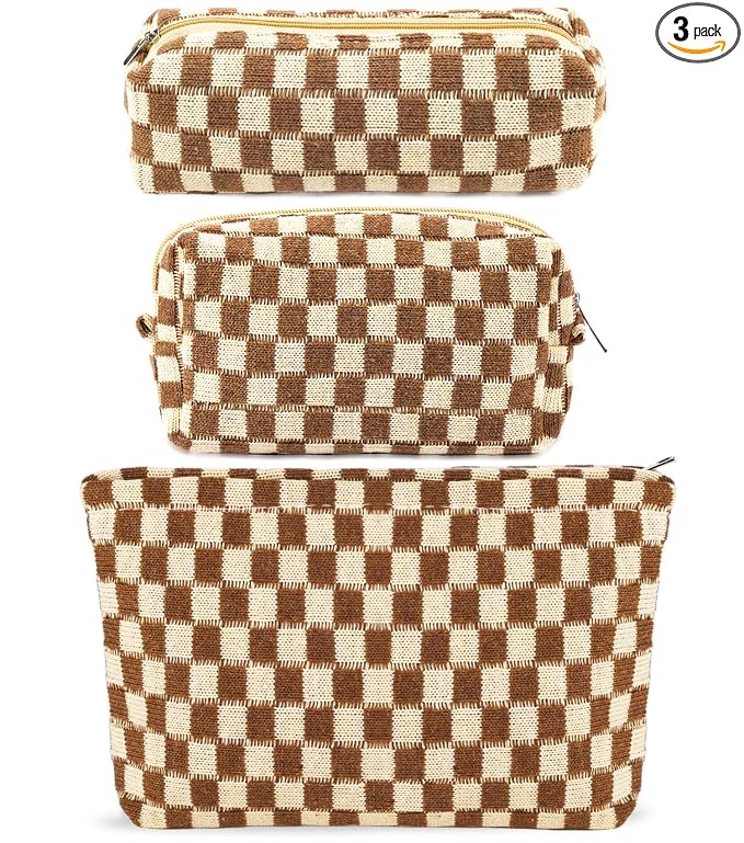 B-Checkered 3Pcs Mix Brown