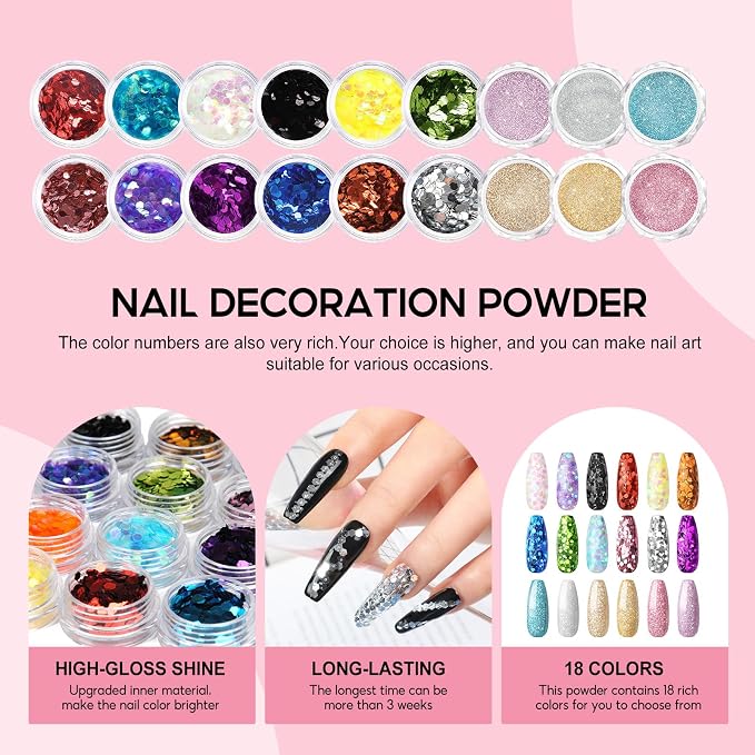 21pc Acrylic Powder + 8pc Gel Polish