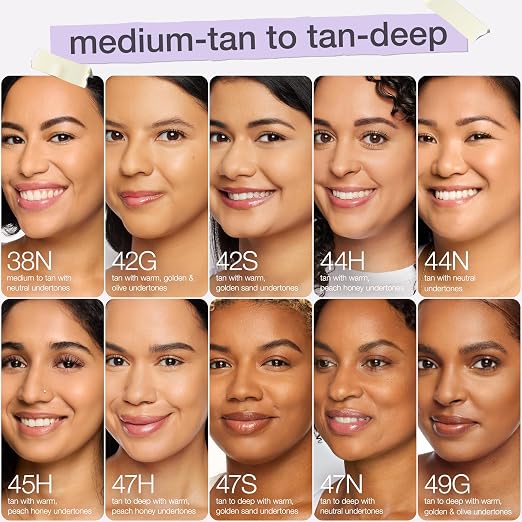 38N medium-tan neutral (medium to tan skin with a balance of warm & cool undertones)