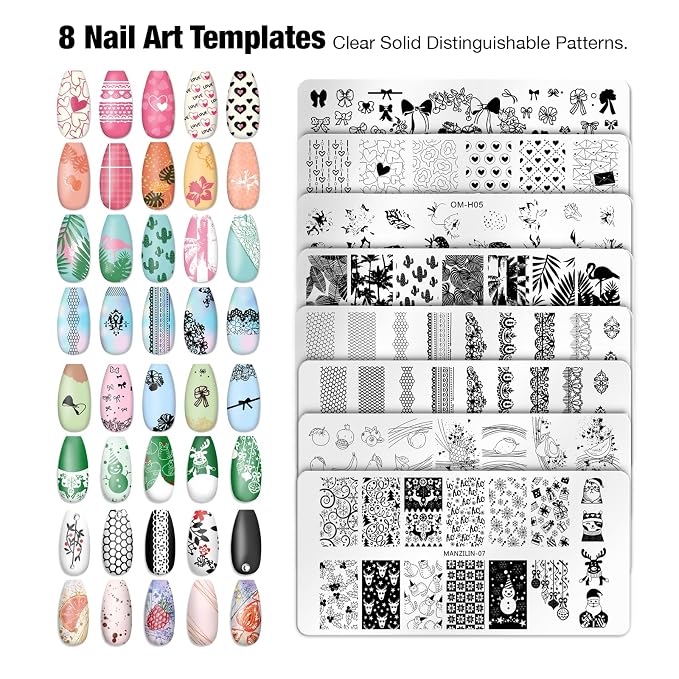 Nail Stamper with 8 Art Plates P