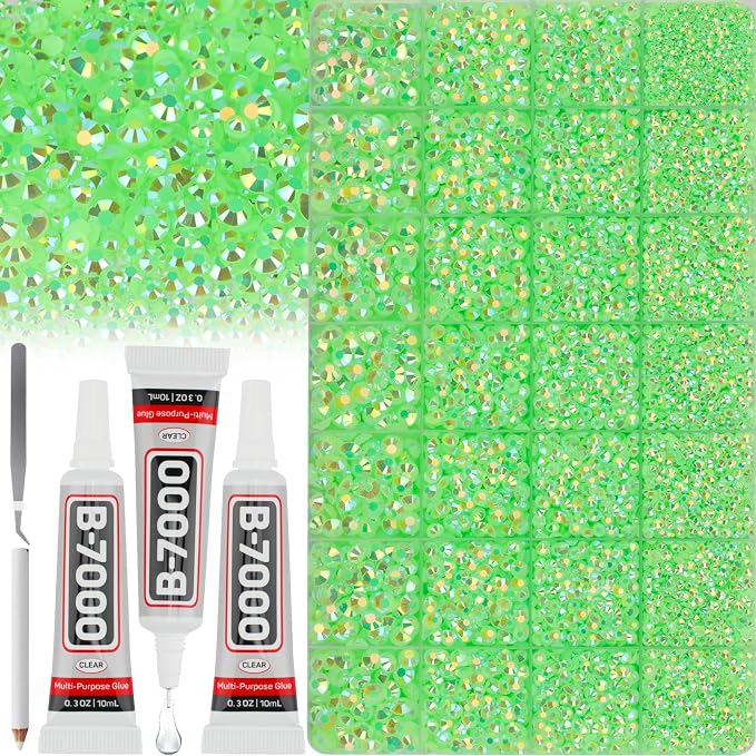 Jelly lime green AB 2-6mm