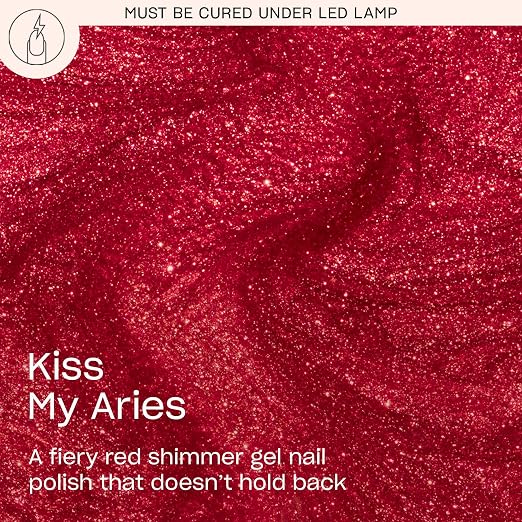 Kiss my Aries | Opaque Bright Red Shimmer