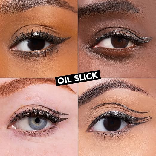Oil Slick - Gunmetal Shimmer, Brush Tip Eye Liner