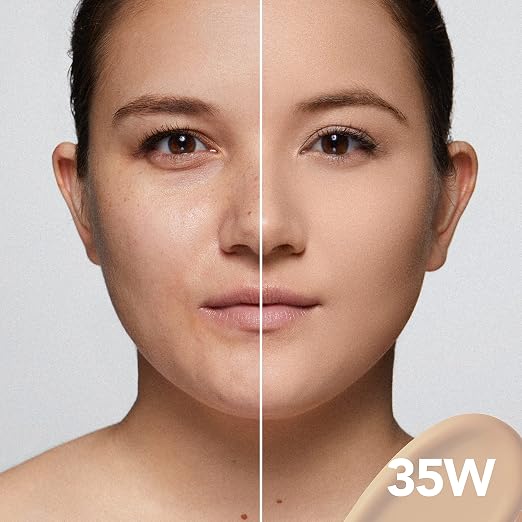 35W: Light skin with Warm undertones with a hint of peach
