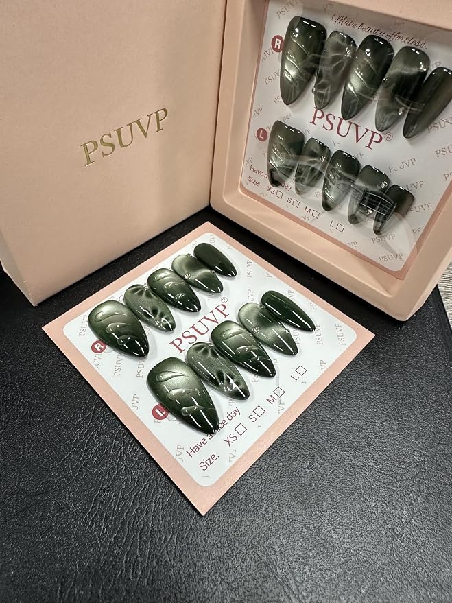 3D Black Magnetic nails
