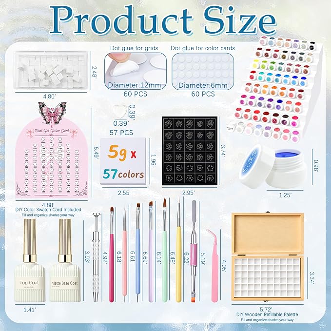 57 Colors Pro Pat Gel Jar Set
