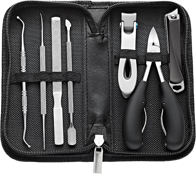 7 Pcs Set (Angled Clippers + Large Toenail Clipper)